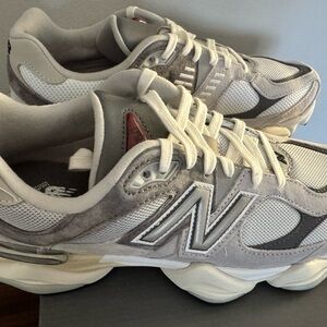 New Balance Gray and White Athletic Shoes